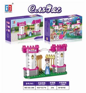益智女孩城堡积木公主城门配公主人仔（125PCS）（可6款混装） - OBL849246