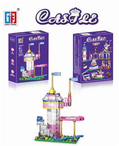 益智女孩城堡积木公主城堡（115PCS）（可4款混装） - OBL849257