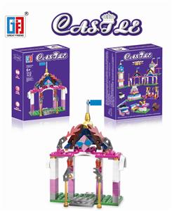 益智女孩城堡积木公主城堡厅门（113PCS）（可4款混装） - OBL849258
