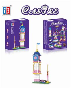 益智女孩城堡积木公主城堡（119PCS）（可4款混装） - OBL849260