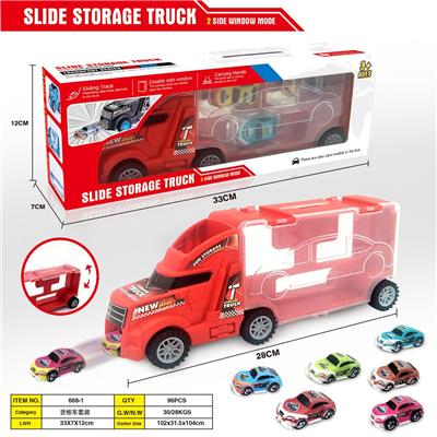 RED CONTAINER TRUCK SET - OBL849608