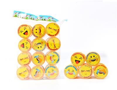 12 EMOJIS MARKED DOUBLE-COVERED RAINBOW RINGS - OBL849611