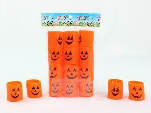 12 PRINTED PUMPKIN FACE RAINBOW CIRCLES - OBL849680