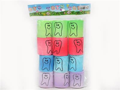 4 COLOR GRADIENT PRINT TEETH RAINBOW RING - OBL849684