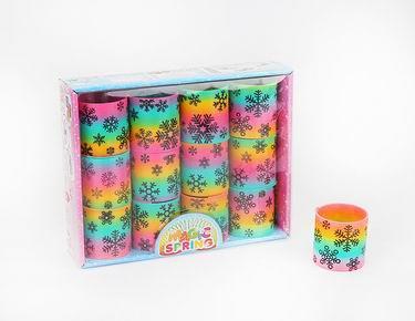 12 SNOWFLAKE RAINBOW RINGS - OBL849733