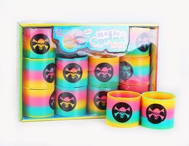 12 PRINTED SKULLS WITH RAINBOW RINGS - OBL849759