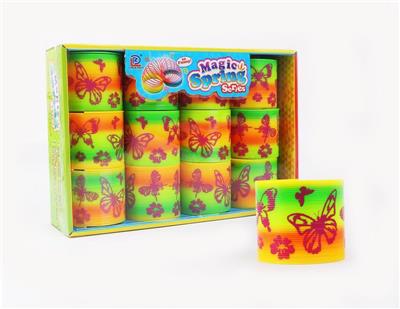 12 PRINTED BUTTERFLY RAINBOW RINGS - OBL849765