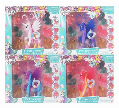 实色闪光小马宝莉配6小马套装 - OBL850439