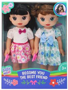 14 INCH EMPTY STRAIGHT-FOOTED FAT CHILD DOLL DOUBLE ASSEMBLY COMB MUSIC IC - OBL850472