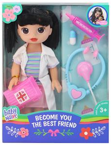 14 INCH EMPTY BODY STRAIGHT FOOT FAT BABY DOCTOR WITH STETHOSCOPE MUSIC IC - OBL850476