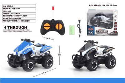 1:43迷你沙滩摩托警车车 - OBL851265