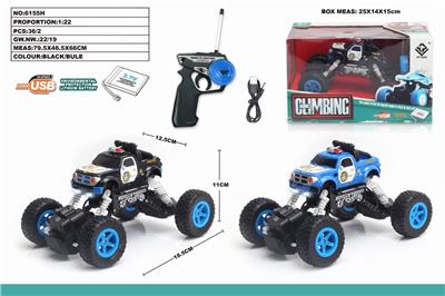 1：22四通遥控车皮卡警车攀爬车带车头灯 - OBL851295