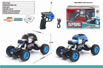 1：22四通遥控车丰田警车攀爬车带车头灯 - OBL851298