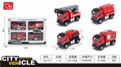 1: 64 RETURN EUROPEAN FIRE TRUCK - OBL851425