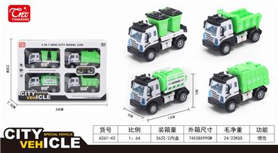1: 64 RETURN EUROPEAN SANITATION VEHICLE - OBL851428