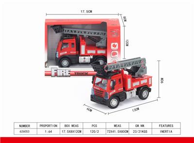 1: 64 RETURN EUROPEAN LADDER FIRE TRUCK - OBL851461