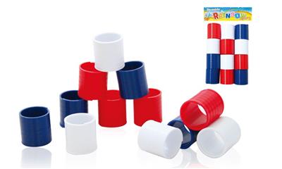 12 RED, WHITE AND BLUE ROUND - OBL851836