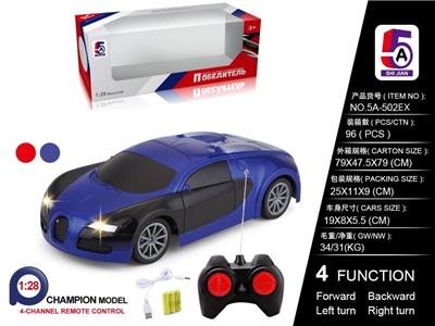 RUSSIAN 1:28 BUGADI REMOTE CONTROL CAR (EN-ELECTRIC) - OBL852271