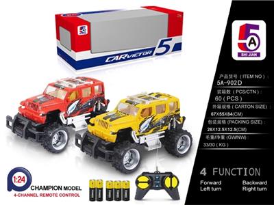 1:24 TRANSFER-PRINTED JEEP OFF-ROAD REMOTE CONTROL VEHICLE (EN-ELECTRIC) - OBL852379