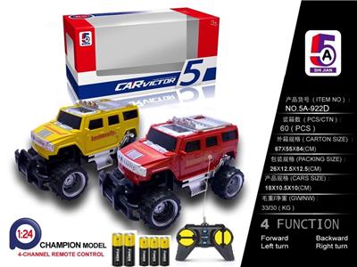1: 24 SIMULATION HUMMER JEEP CROSS COUNTRY REMOTE CONTROL VEHICLE (POWER PACKAGE) - OBL852399