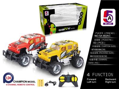 1:24 TRANSFER-PRINTED JEEP OFF-ROAD REMOTE CONTROL VEHICLE (EN-ELECTRIC) - OBL852426