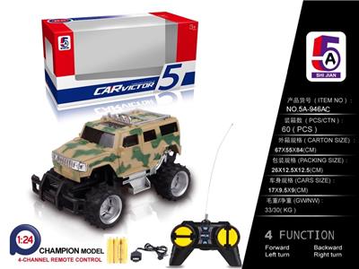 1: 24 CAMOUFLAGE HUMMER JEEP CROSS COUNTRY REMOTE CONTROL VEHICLE (POWER PACKAGE) - OBL852470