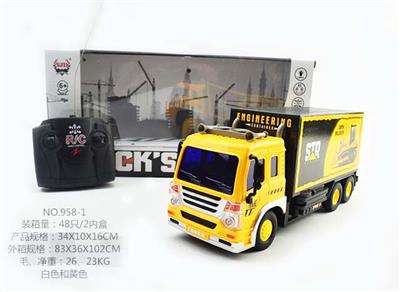 四通遥控带灯光工程货柜车 - OBL852618