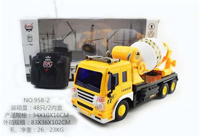 四通遥控带灯光工程搅拌车 - OBL852619