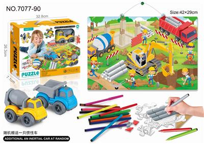 ENGINEERING JIGSAW PAINTING ENGINEERING VEHICLE - OBL853228