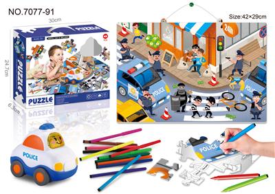 POLICE PUZZLES AND CARS - OBL853229