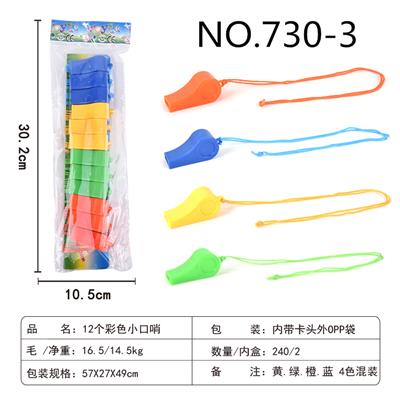 12 COLORED WHISTLES - OBL853597