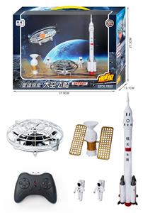 The infrared remote control set-height rotating color screen displays the flying saucer - OBL854188