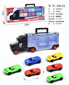 HAND-HELD GIFT BOX CONTAINER TAXIING TOW TRUCK WITH 6 TAXI SPORTS CARS - OBL854716