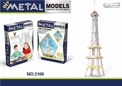 407pcs Paris tower with metal intelligence - OBL855090