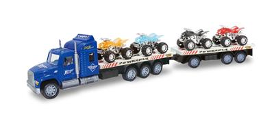 惯性拖头车2节平板（载4只沙滩摩托） - OBL855150