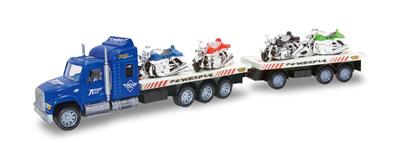 惯性拖头车2节平板（载4只哈雷) - OBL855153