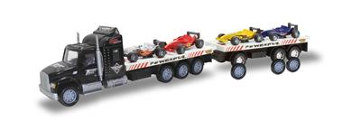 惯性拖头车2节平板（载4只F1) - OBL855155