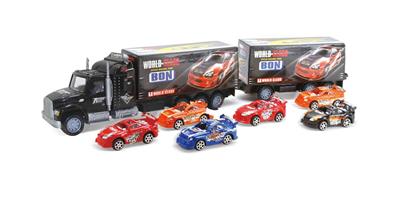 惯性双层拖头车（载2只赛车） - OBL855176