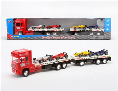 惯性拖头车2节平板（载4只F1） - OBL855213