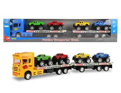 惯性拖头车2节平板（载4只皮卡） - OBL855216