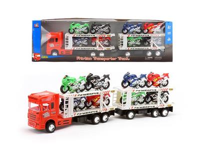 惯性双层拖头车2节(载8只摩托） - OBL855225