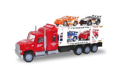 惯性双层拖头车（载4只赛车） - OBL855240