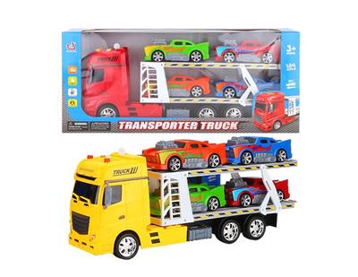 早教灯光声音惯性运输车（载4只美式运动车） - OBL855271