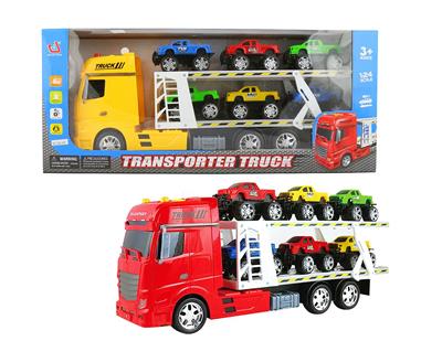 早教灯光声音惯性运输车（载6只皮卡） - OBL855274