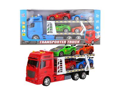 早教灯光声音惯性运输车（载6只赛车，带4只沙滩摩托） - OBL855275