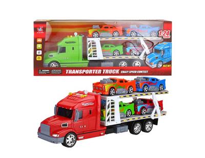 早教灯光声音惯性运输车（载4只美式运动车） - OBL855280