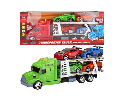 早教灯光声音惯性运输车（载4只赛车） - OBL855281