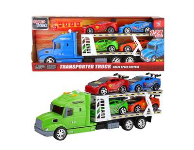 早教灯光声音惯性运输车（载4只赛车） - OBL855286