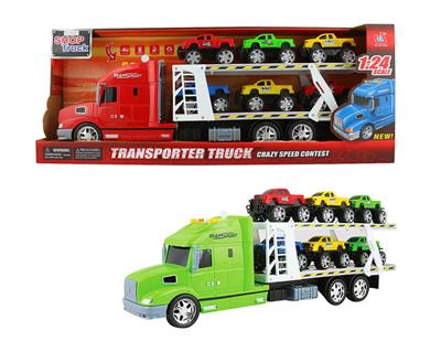 早教灯光声音惯性运输车（载6只皮卡） - OBL855287