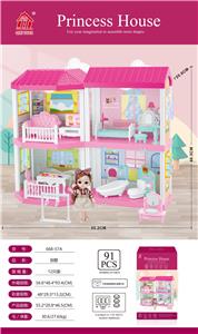 Self-contained villa house with lights 6 inch barbie 1 - OBL857456